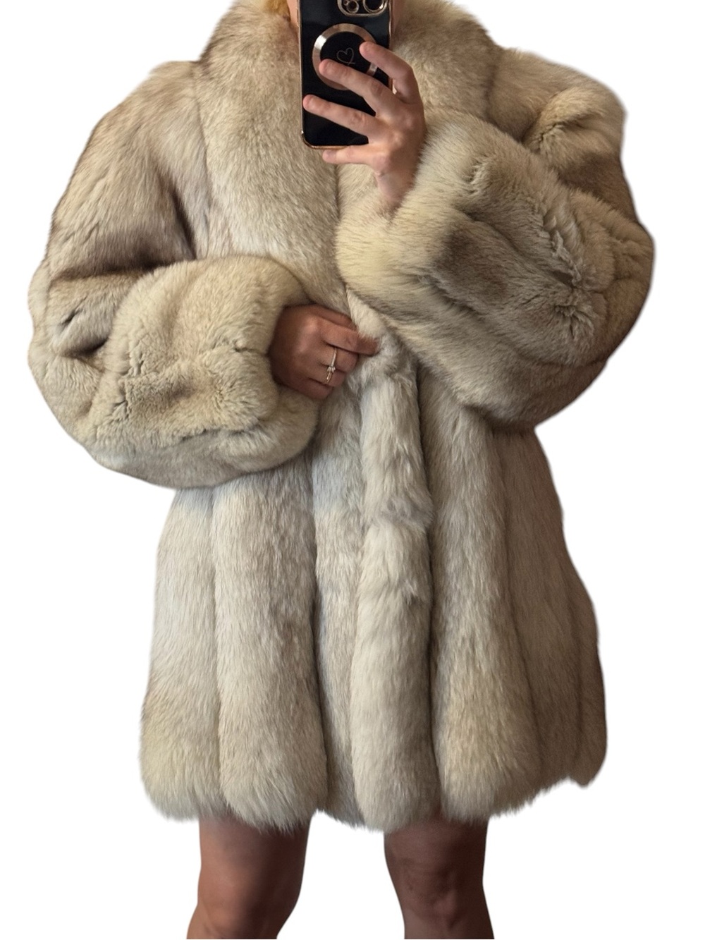 Luxurious M.Jacques blue fox fur coat jacket - Picture 7 of 16